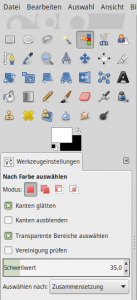 Schwellwert setzen (© Carp) Schwellwert setzen (© Carp)